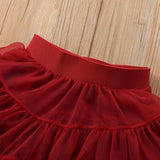 Holiday Ruby Tulle Skirt & Pullover