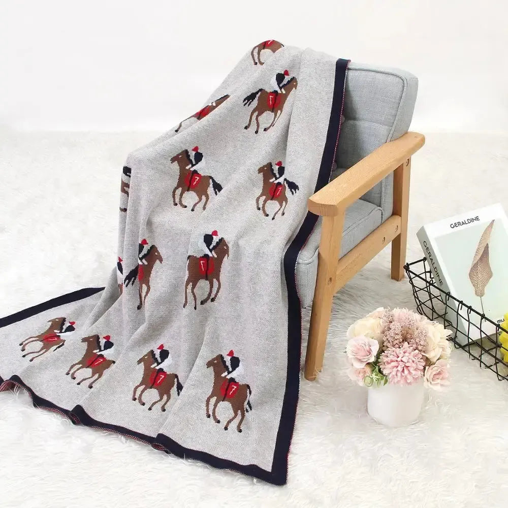 Horse Pattern Soft Blanket