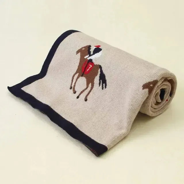 Horse Pattern Soft Blanket