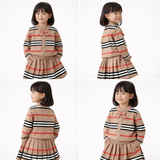 2-Piece Girls' Knit Skirt and Cardigan Set