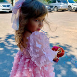 Flower Girl Dress with Butterfly Accents