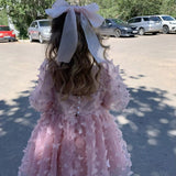 Flower Girl Dress with Butterfly Accents