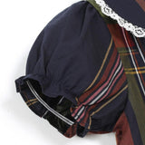 Irish Navy Blue Plaid Dress