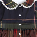 Irish Navy Blue Plaid Dress