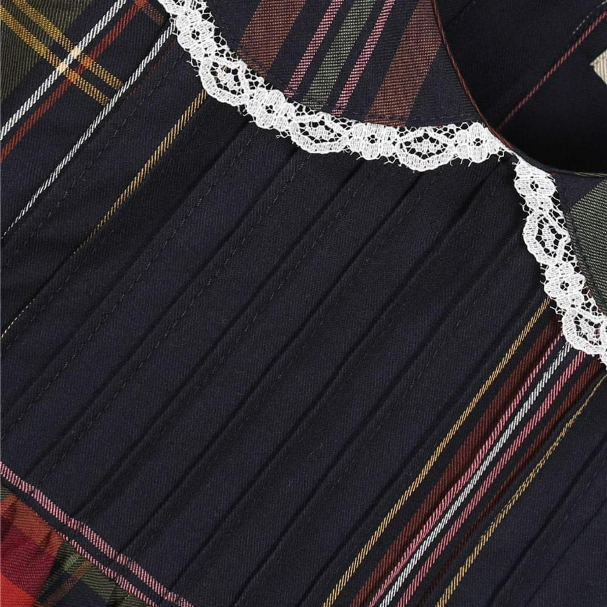 Irish Navy Blue Plaid Dress