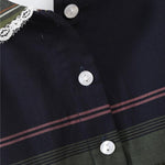 Irish Navy Blue Plaid Dress