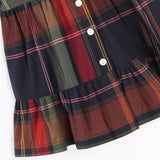 Irish Navy Blue Plaid Dress