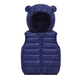 Kids' Unisex Bear Sleeveless Puffer Vest