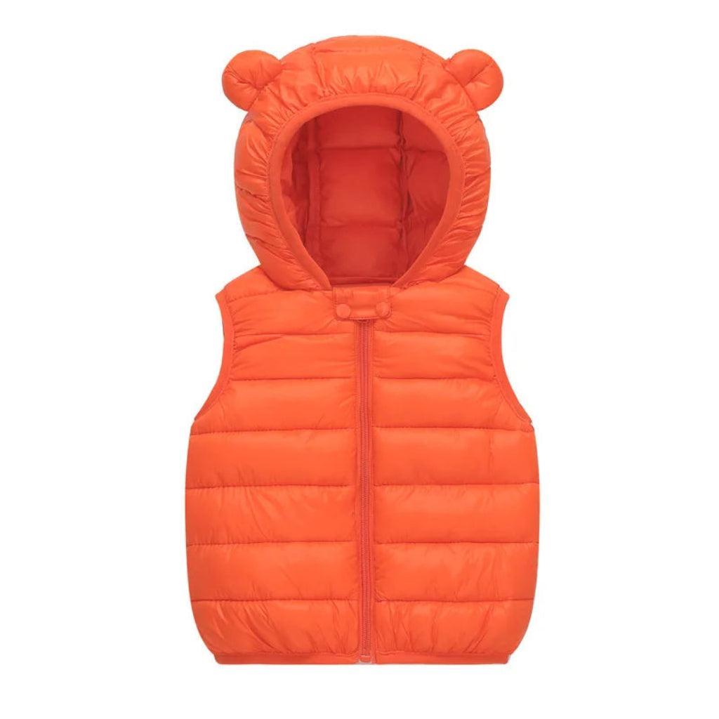 Kids' Unisex Bear Sleeveless Puffer Vest