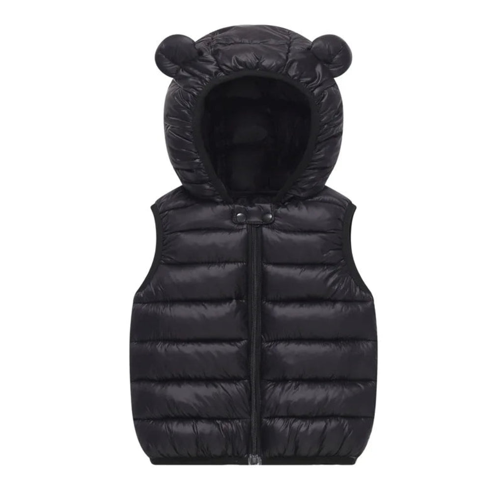 Kids' Unisex Bear Sleeveless Puffer Vest