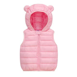 Kids' Unisex Bear Sleeveless Puffer Vest