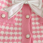 Knit Cotton Girls' Cardigan & Skirt Set