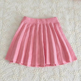 Knit Cotton Girls' Cardigan & Skirt Set