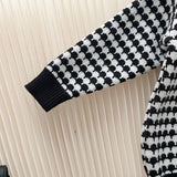 Knit Cotton Girls' Cardigan & Skirt Set