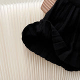 Knit Cotton Girls' Cardigan & Skirt Set