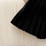 Knit Cotton Girls' Cardigan & Skirt Set