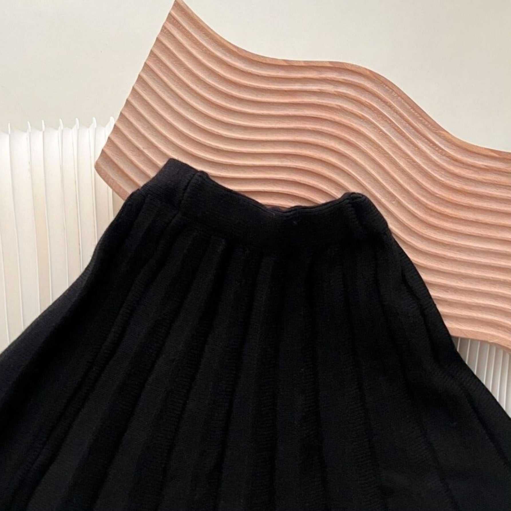 Knit Cotton Girls' Cardigan & Skirt Set