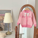 Knit Cotton Girls' Cardigan & Skirt Set