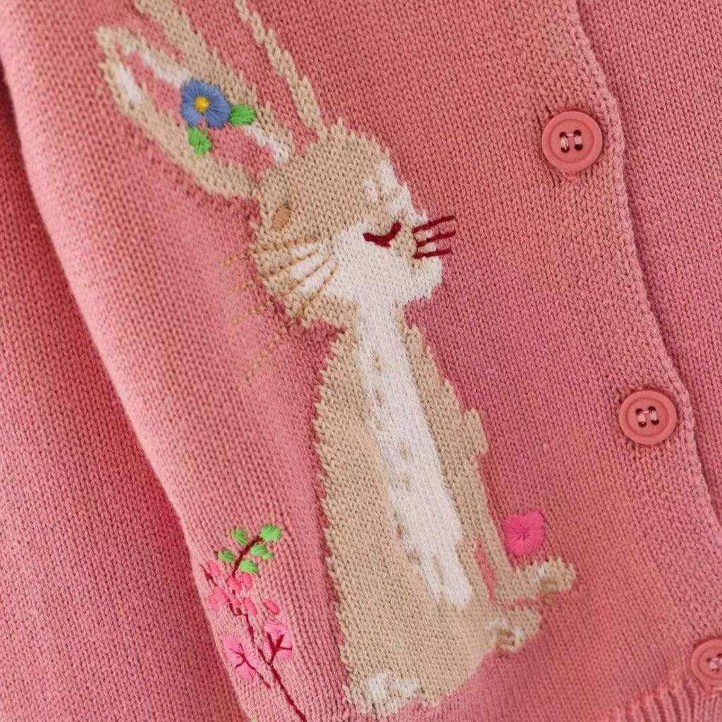 Knit Girls' Bunny Cardigan