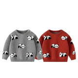 Little Boys' Knit Cotton Panda Sweater / Pullover
