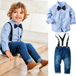 Little Explorer Suspender Pants & Shirt Set