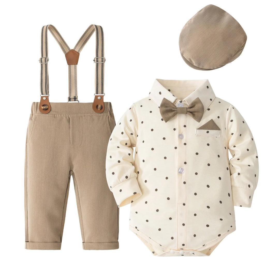 Little Gentleman Winter Charm Suspender Outfit