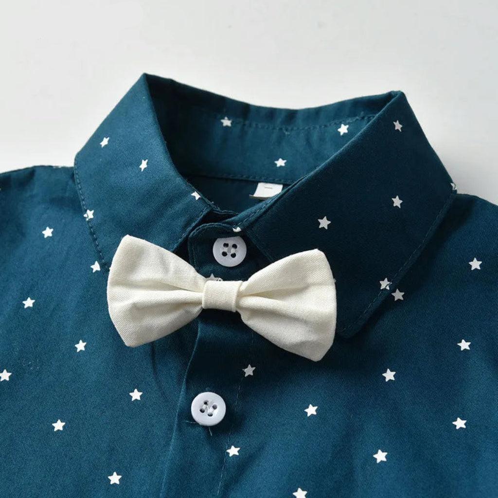 Little Gentleman's Formal Pants & Stary Shirt Set