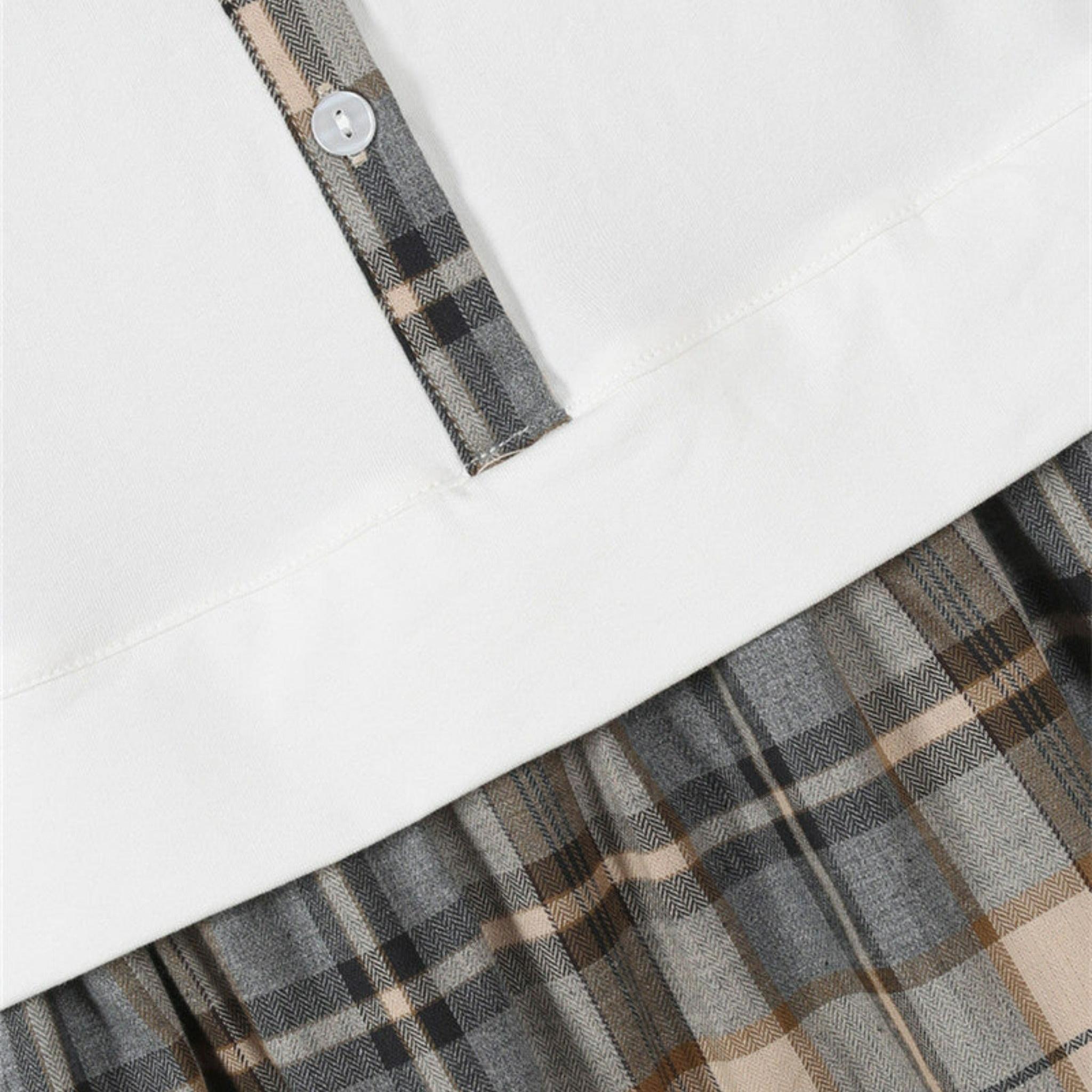 Long Sleeve Vintage Plaid Girls’ Dress