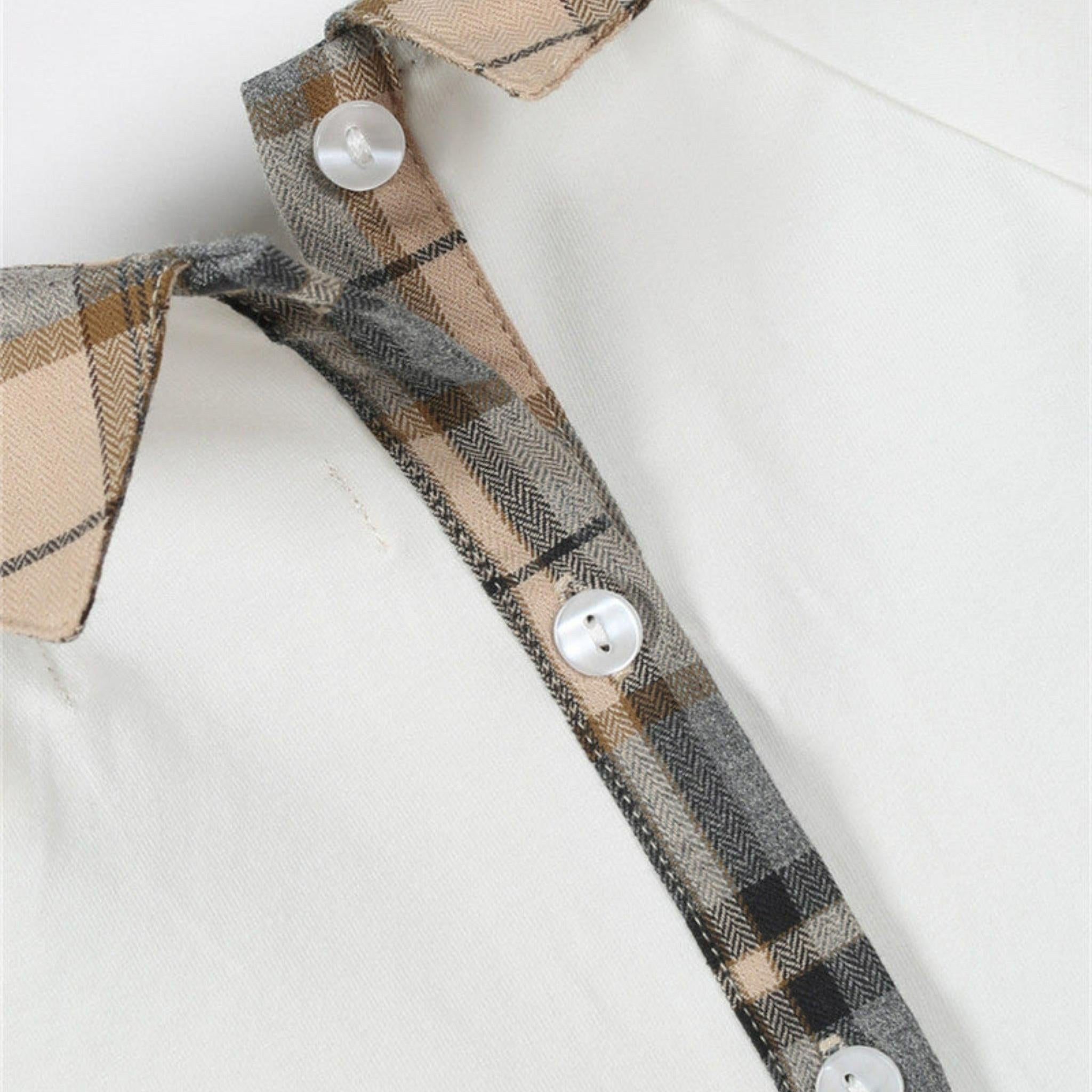 Long Sleeve Vintage Plaid Girls’ Dress