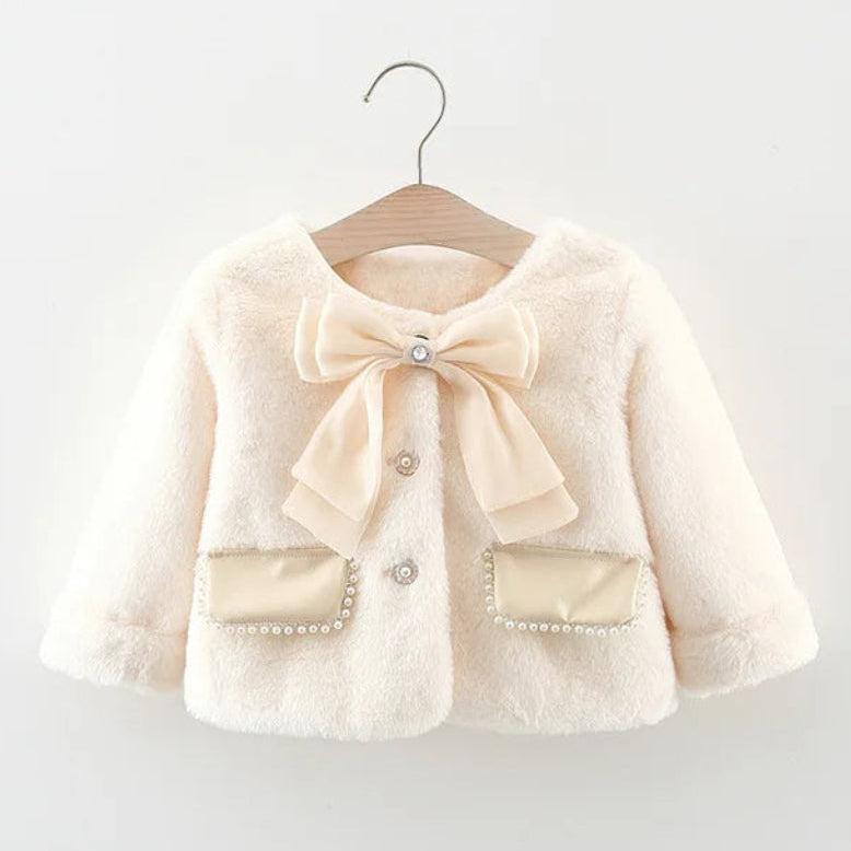 Luxurious faux fur little girls' Jacket