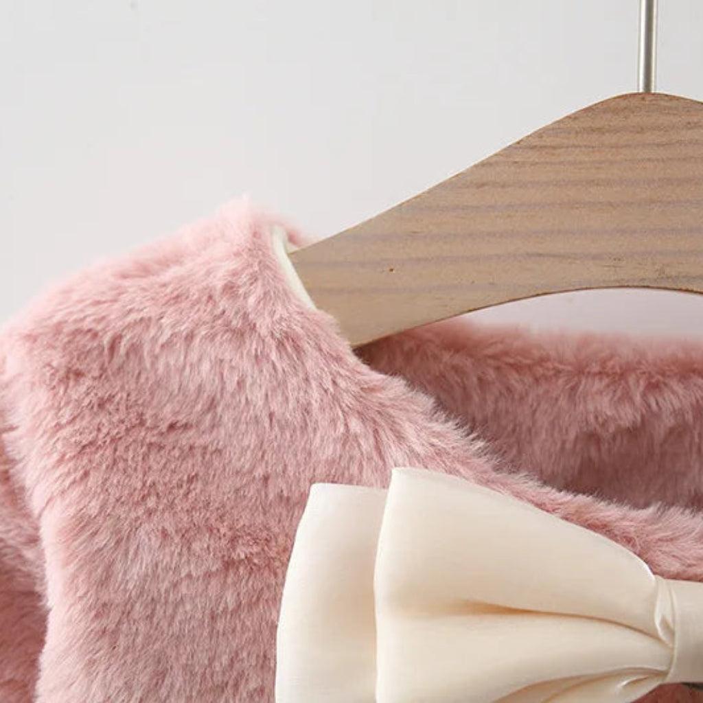 Luxurious faux fur little girls' Jacket