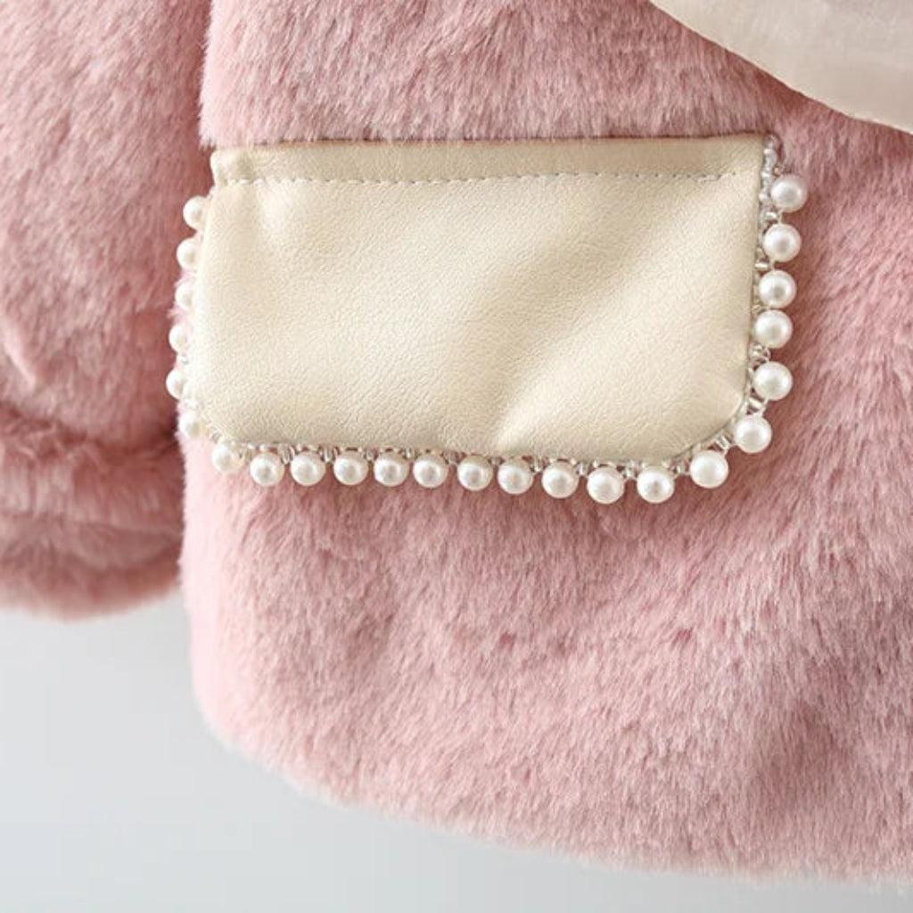 Luxurious faux fur little girls' Jacket