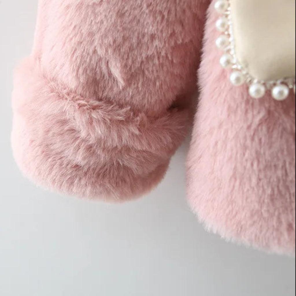 Luxurious faux fur little girls' Jacket