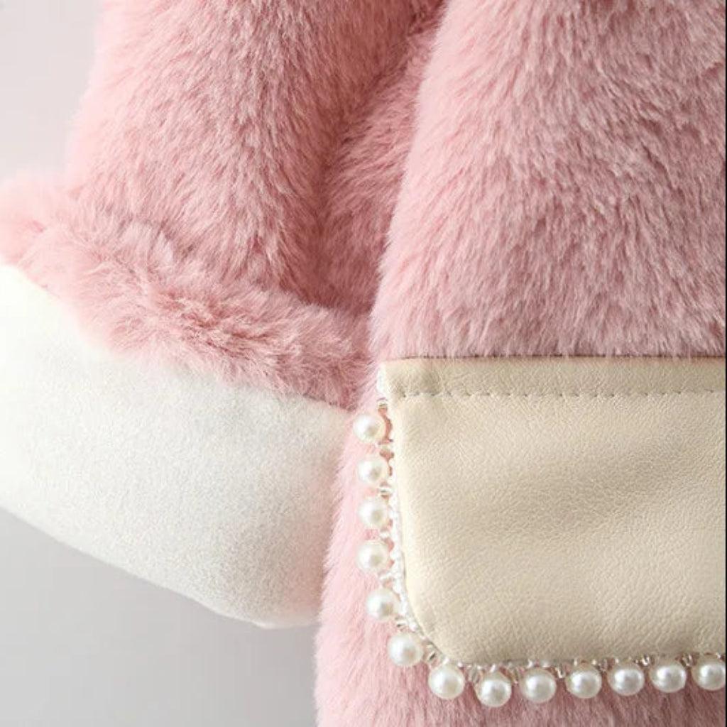 Luxurious faux fur little girls' Jacket
