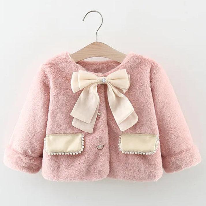 Luxurious faux fur little girls' Jacket
