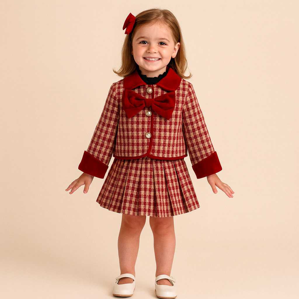 Marron Warm Winter Jacket & Classic Skirt