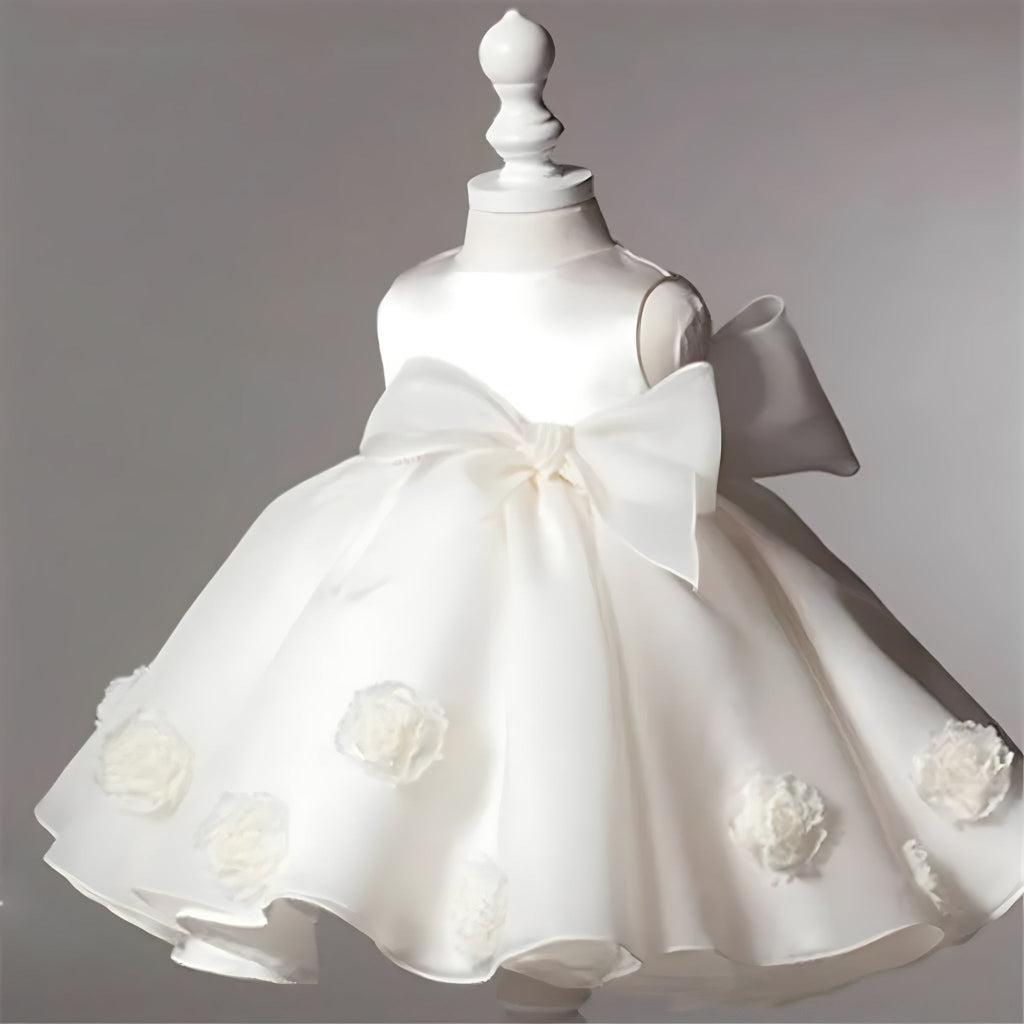 Mia Bella All White Flower Girl Dress