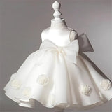 Mia Bella All White Flower Girl Dress