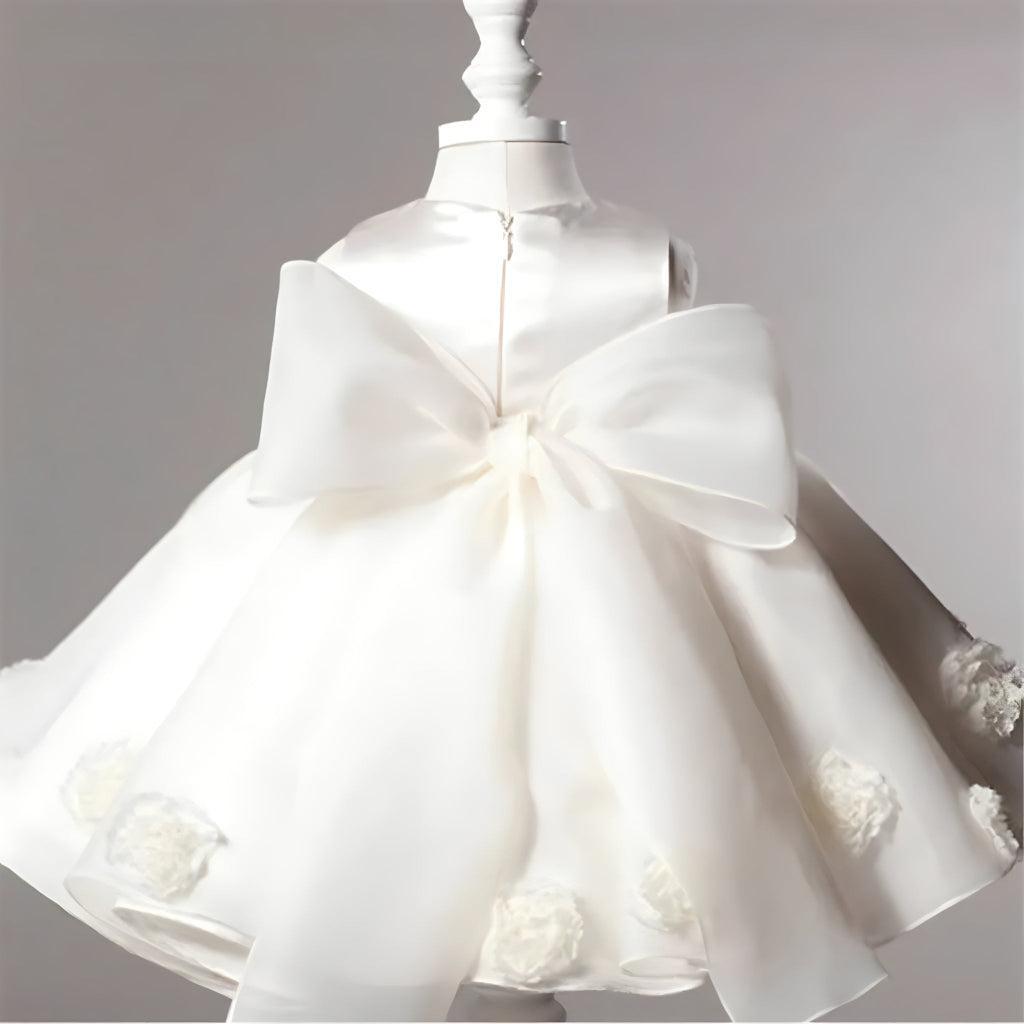 Mia Bella All White Flower Girl Dress