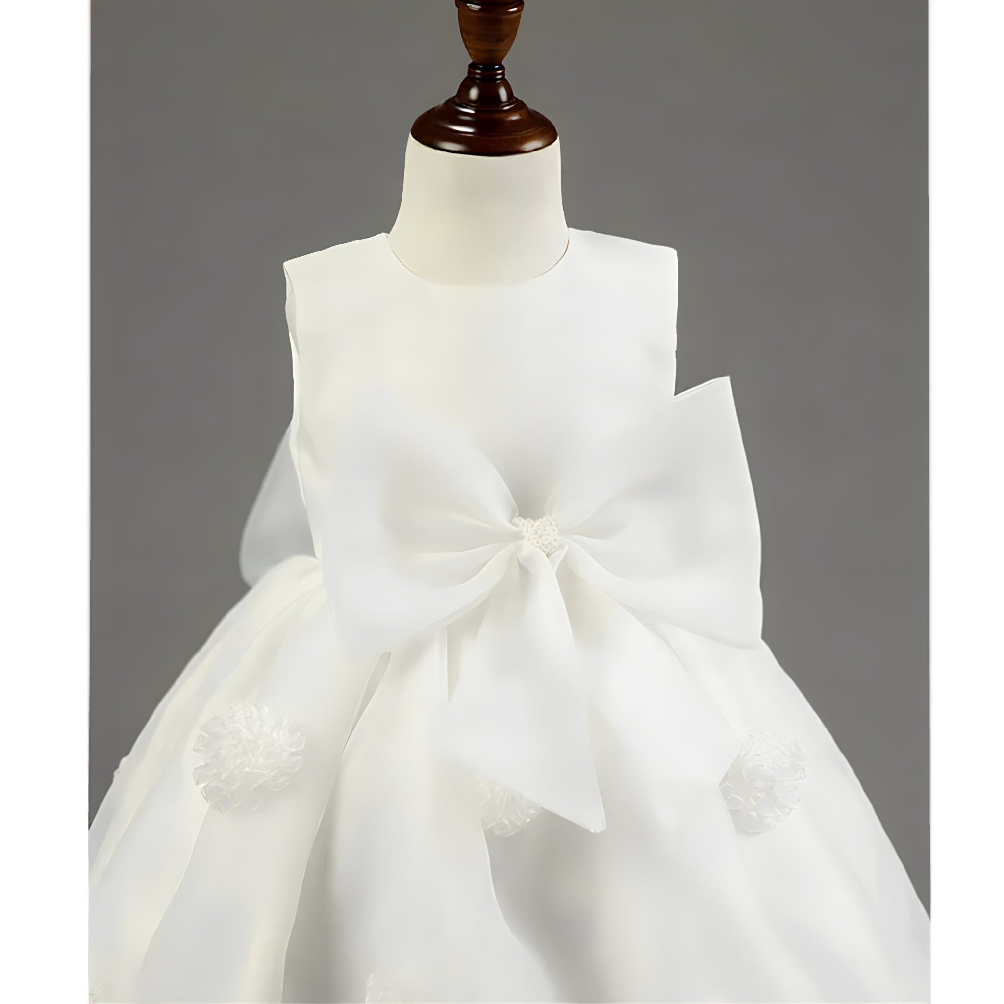 Mia Bella All White Flower Girl Dress