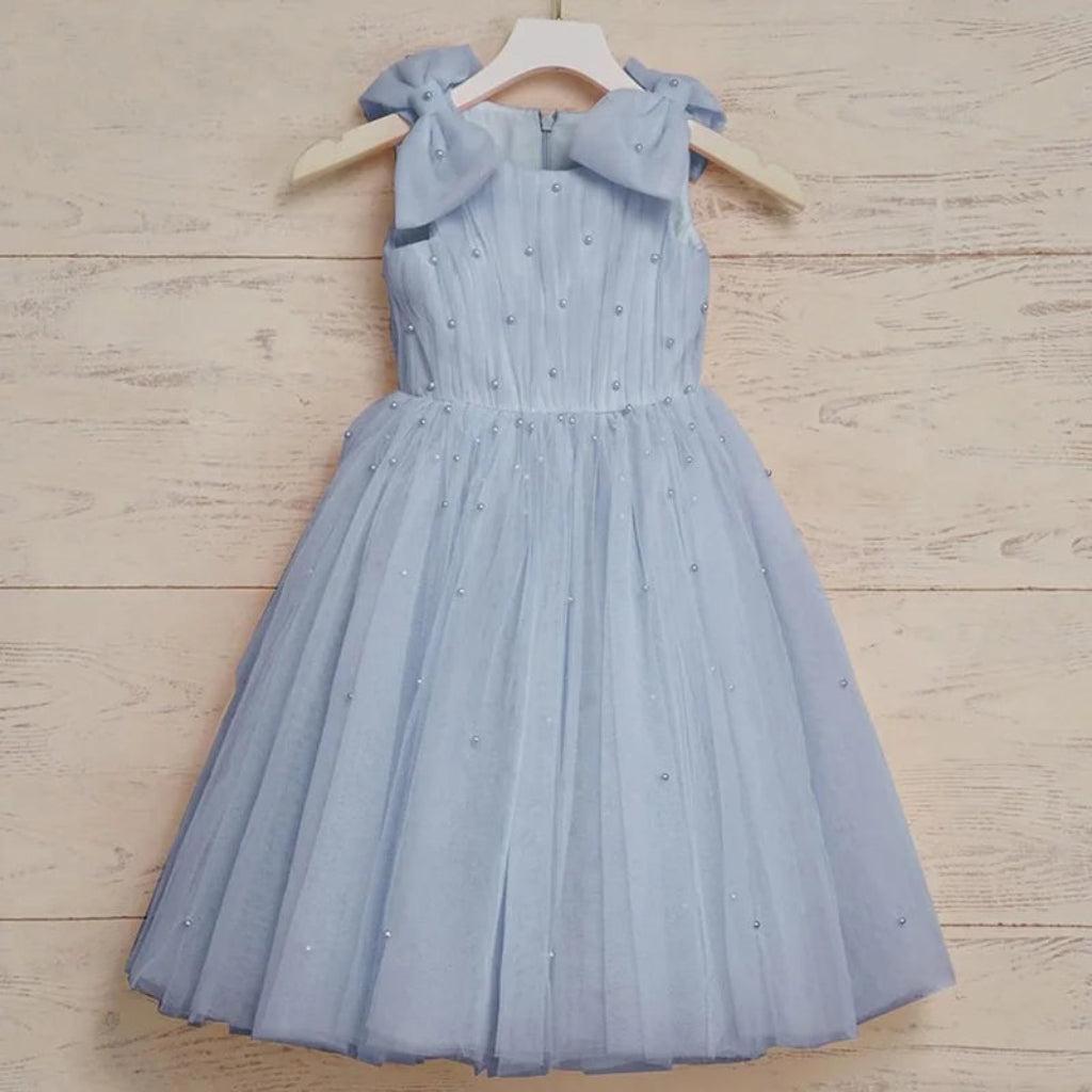 Montauk Flower Girl Dress with Pearls