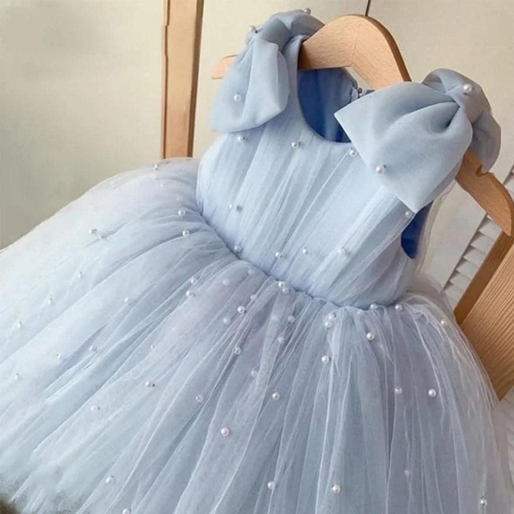 Montauk Flower Girl Dress with Pearls
