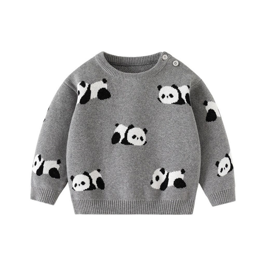 Little Boys' Knit Cotton Panda Sweater / Pullover