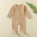 Organic Cotton Double Zipper Baby Romper