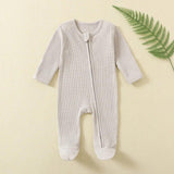 Organic Cotton Double Zipper Baby Romper