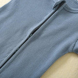 Organic Cotton Double Zipper Baby Romper