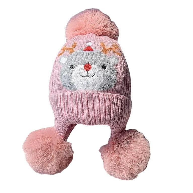 Plush Character Pom-Pom Hat