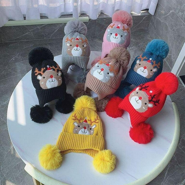 Plush Character Pom-Pom Hat