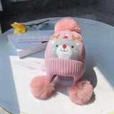 Plush Character Pom-Pom Hat