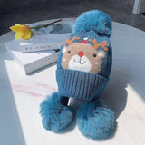 Plush Character Pom-Pom Hat